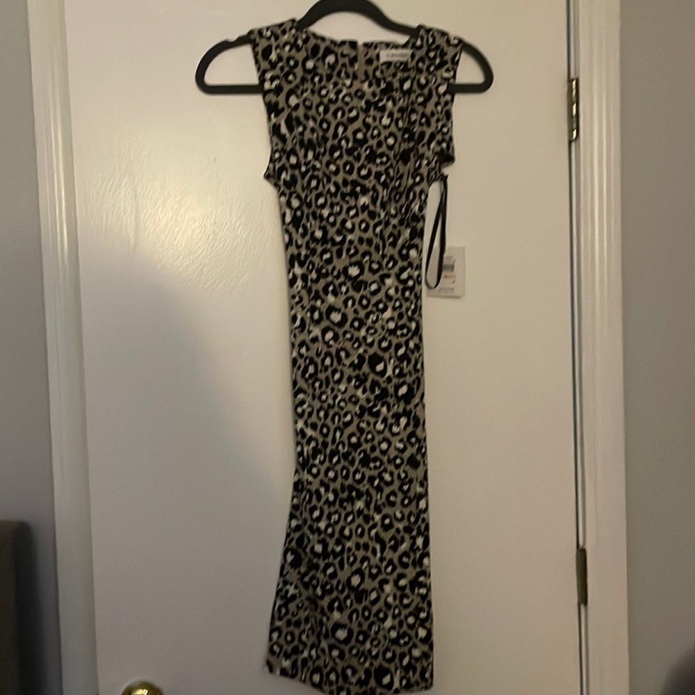 NWT Calvin Klein, suit dress, cheetah print, size 2